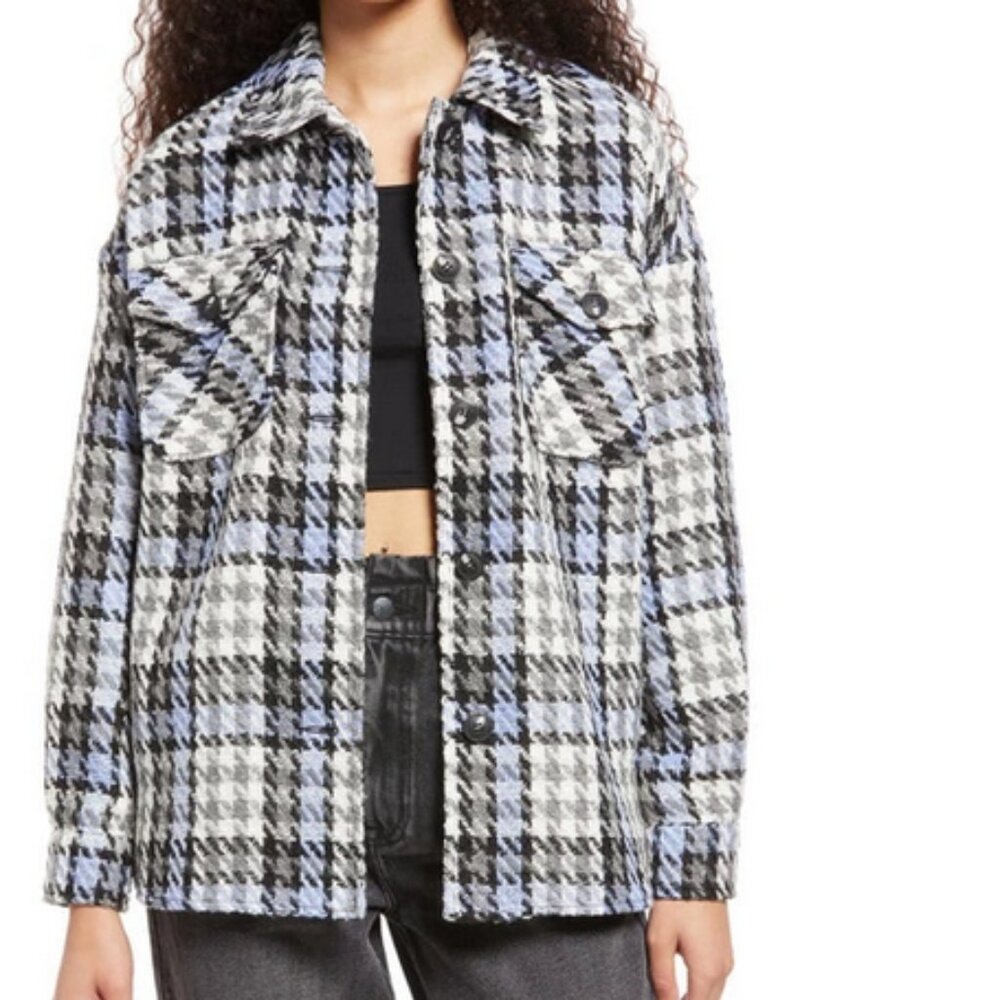 VERO MODA Kenso Wool Blend Shacket Jacket In Grape Mist S